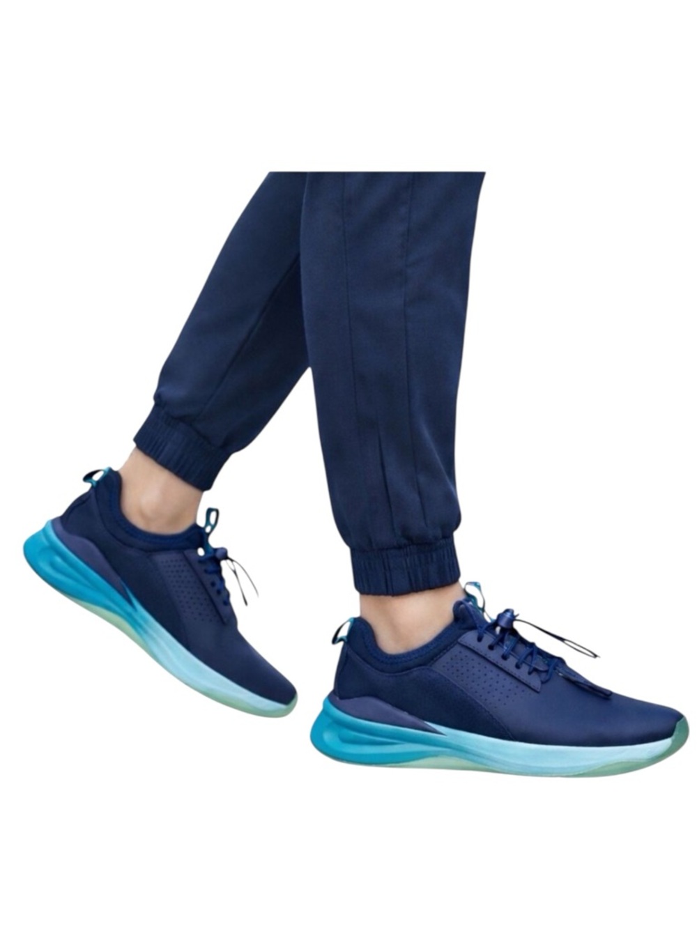 Clove Nursing Shoes Womens 7.5 Aqua Blue Healthcare Slip Resistant Work Sneakers
